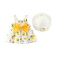 thumbnail image 1 of Robe Sans Manches pour Tout-Petites Filles, Robe Tutu pour Bébé Fille, Robe d'Été avec Chapeaux, Deux Pièces, Robe de Fée, Tout-Petite 3-4 Ans, 1 of 3