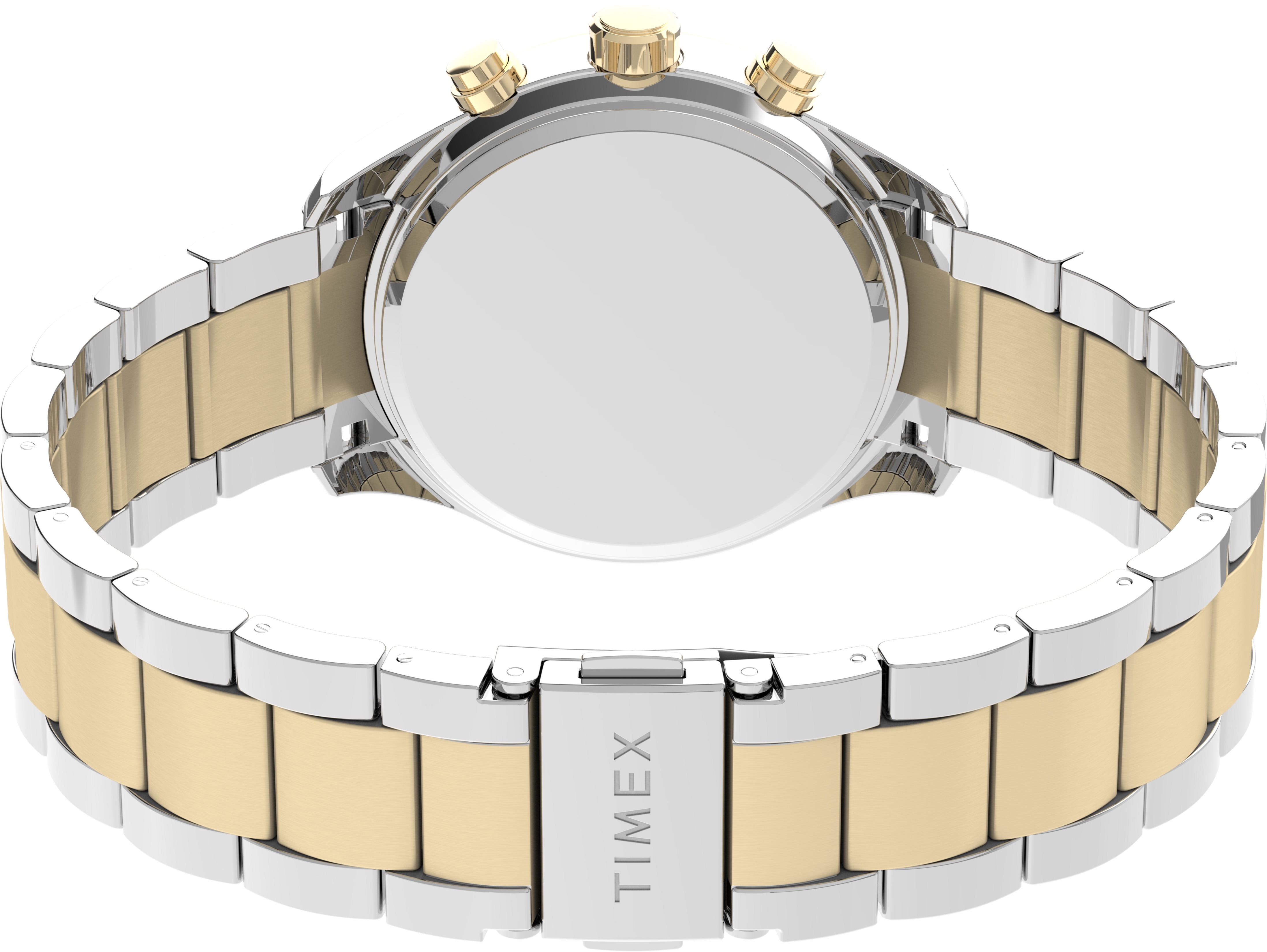 Timex Women's Standard Chronograph 38mm Watch – Two-Tone Case Two-Tone Dial Two-Tone Bracelet