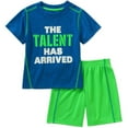 thumbnail image 1 of Toddler Boy Athletic Graphic Tee and Jersey Shorts Outfit Set, 1 of 1