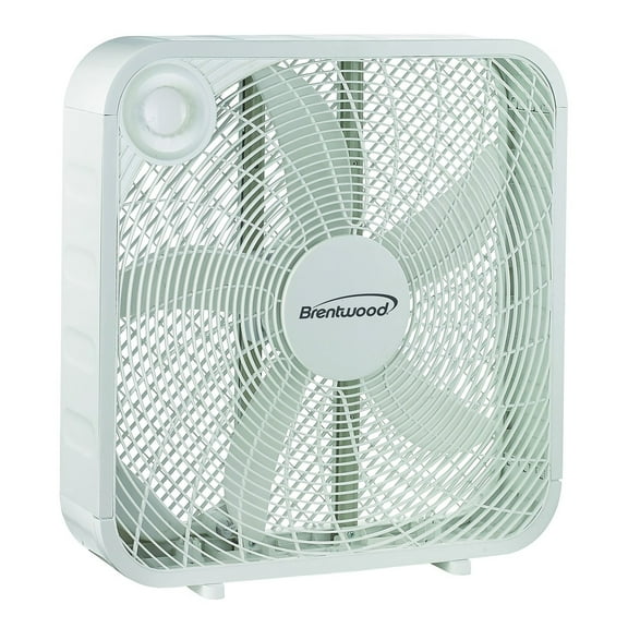 Brentwood Kool Zone 3-Speed 20 - Inch Box Fan - White