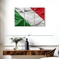 thumbnail image 3 of Elephant Stock Creased Italian Flag Wall Art - Horizontal Multi Panel Canvas - Living Room Wall Decor - Flags Multi Panel - Green And Red Decor - 33" x 20", 3 of 8