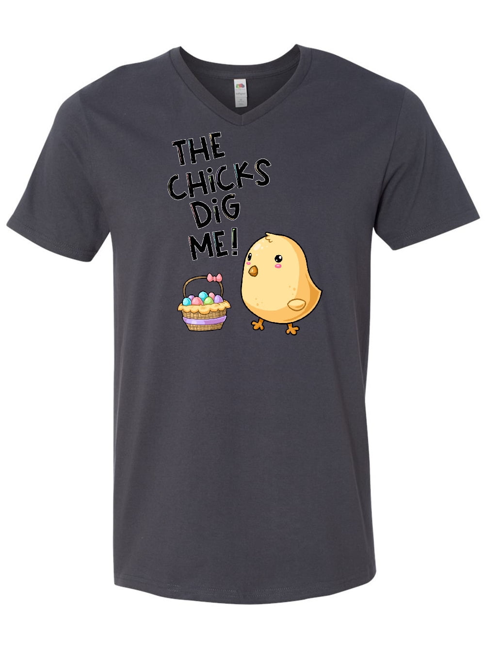 INKtastic - The Chicks Dig Me Easter Baby Chick with Basket and Eggs ...