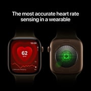 Apple Watch Series 12 GPS + Cellular 42mm Radiant Gold Titanium Case with Burgundy Sport Band - M/L