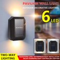 thumbnail image 4 of Kuymtek Lámpara de pared solar de 6 LED para exteriores, resistente al agua, luz de patio de jardín (cálida), 4 of 7