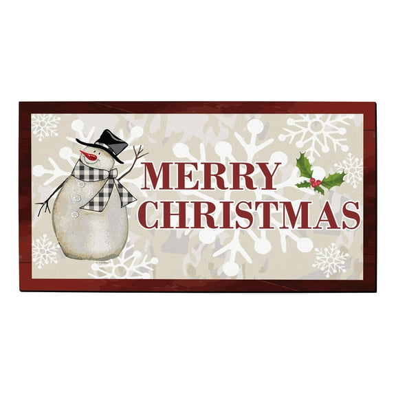 ThisWear Holiday Decorations Merry Christmas Snowman Welcome Mat Decor for Christmas Party Doormat Multi