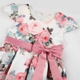 thumbnail image 3 of Kiijoy Girls Floral Bow Princess Dress Birthday Wedding Party Dress Pageant Gown, Sizes 2-10, 3 of 7