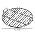 thumbnail image 2 of Heavy Duty Stainless Steel Round Grill Grate 15.75 Inch - Extra Thick BBQ Cooking Grid Replacement with Handle for Outdoor Camping Charcoal Grill Smoker Picnic Backyard, 2 of 6