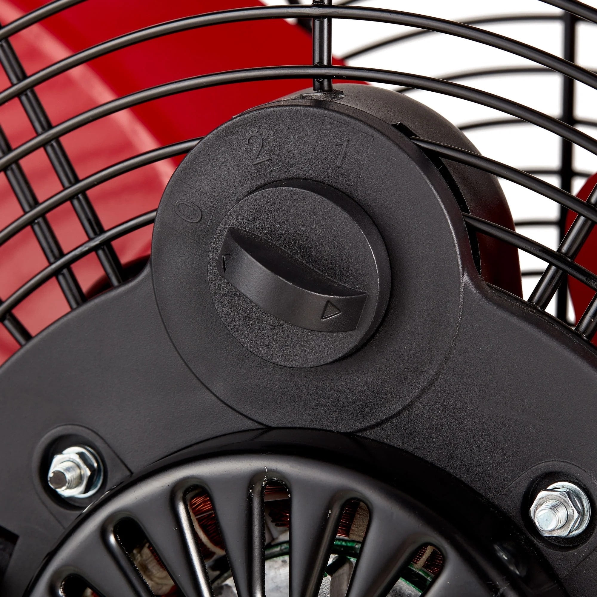Hyper Tough 24-Inch 2-Speed Metal High Velocity Red & Black Tiltable Drum Fan