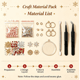 thumbnail image 2 of DIY Christmas Pearl Diamond Art Hanging Ornament Kit, Festive Themed Rhinestone Pearl Bead DIY Project for Christmas Window Home Holiday Decoration, 2 of 6