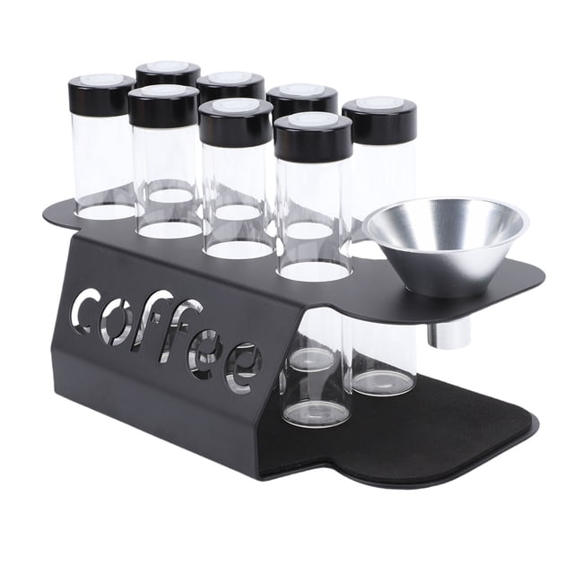 Tubos De Almacenamiento De Granos De Café Con Soporte De Válvula De Escape Unidireccional, Viales De Vidrio Transparente Para Hojas De Té Y Nueces, 8 Uds.