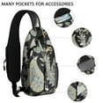thumbnail image 2 of Antique Paisley Sling Bag – Vintage Bohemian Floral Crossbody Backpack, Lightweight Travel Daypack with Adjustable Strap & Multi-Pocket Design, 2 of 5