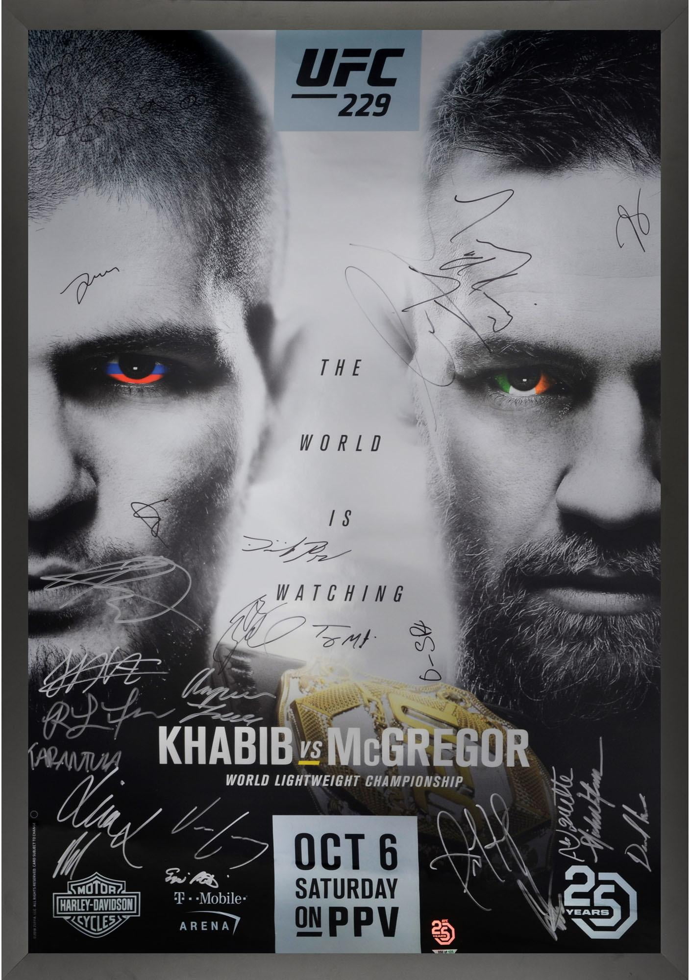 Fanatics Authentic UFC 229 Nurmagomedov vs. McGregor Framed