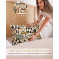 thumbnail image 5 of Animals Farmhouse Satin Pillowcase for Hair and Skin with Zipper, Soft Breathable Cooling Silk Pillow Cases, Vintage Farm Country Star Brown Plaid Throw Pillow Covers Standard Size 20"x26" Set of 2, 5 of 6