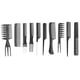 thumbnail image 1 of Juego de cepillos y peines para el cabello BuyWeek 10 piezas Profesional Peine de peluquería, 1 of 12