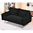 thumbnail image 2 of US Pride Furniture Villeda 58''W Polyester Square Arms Loveseat Black, 2 of 8