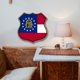 thumbnail image 2 of Placa Metal Vintage Forma Especial Pintura Hierro Arte La Pared 30x30cm, 2 of 9