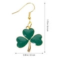 thumbnail image 2 of FRCOLOR Golden Earrings for Women Lightweight Shamrock Dangle Earrings Perfect for St. Patrick's Pair, 2 of 8