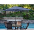 thumbnail image 1 of Jeco Parasol de Terrasse de Marché en Aluminium de 10 Pieds avec Manivelle, Bleu, 1 of 1