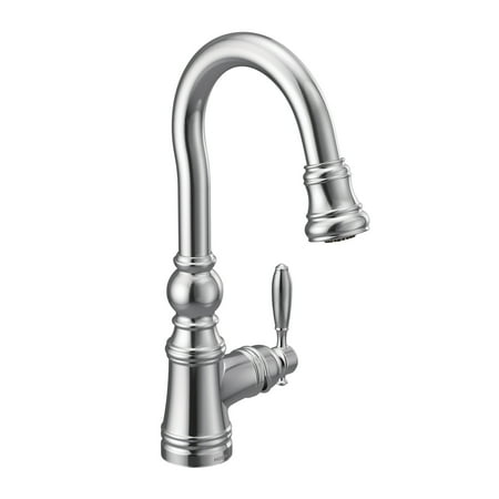 Moen S53004 Weymouth 1.5 GPM Single Hole Pull Down Bar Faucet - Chrome