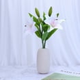 thumbnail image 3 of Raindrops 5 Pcs Bouquet Home Artificial Lily Wedding Decor PVC Flowers 15X36cm, 3 of 8