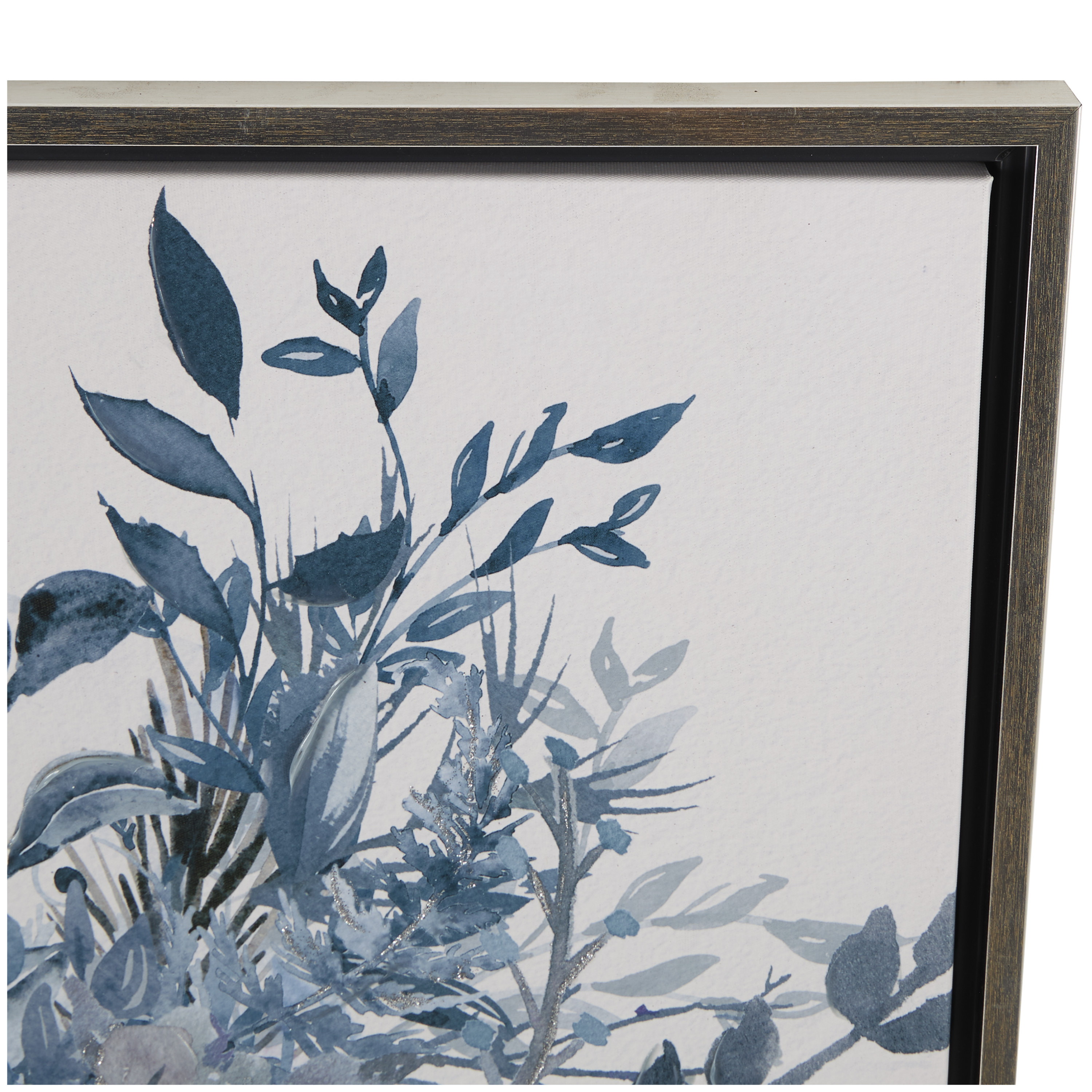 30" x 40" Bouquet Floral Framed Wall Art with Silver Frame, by DecMode
