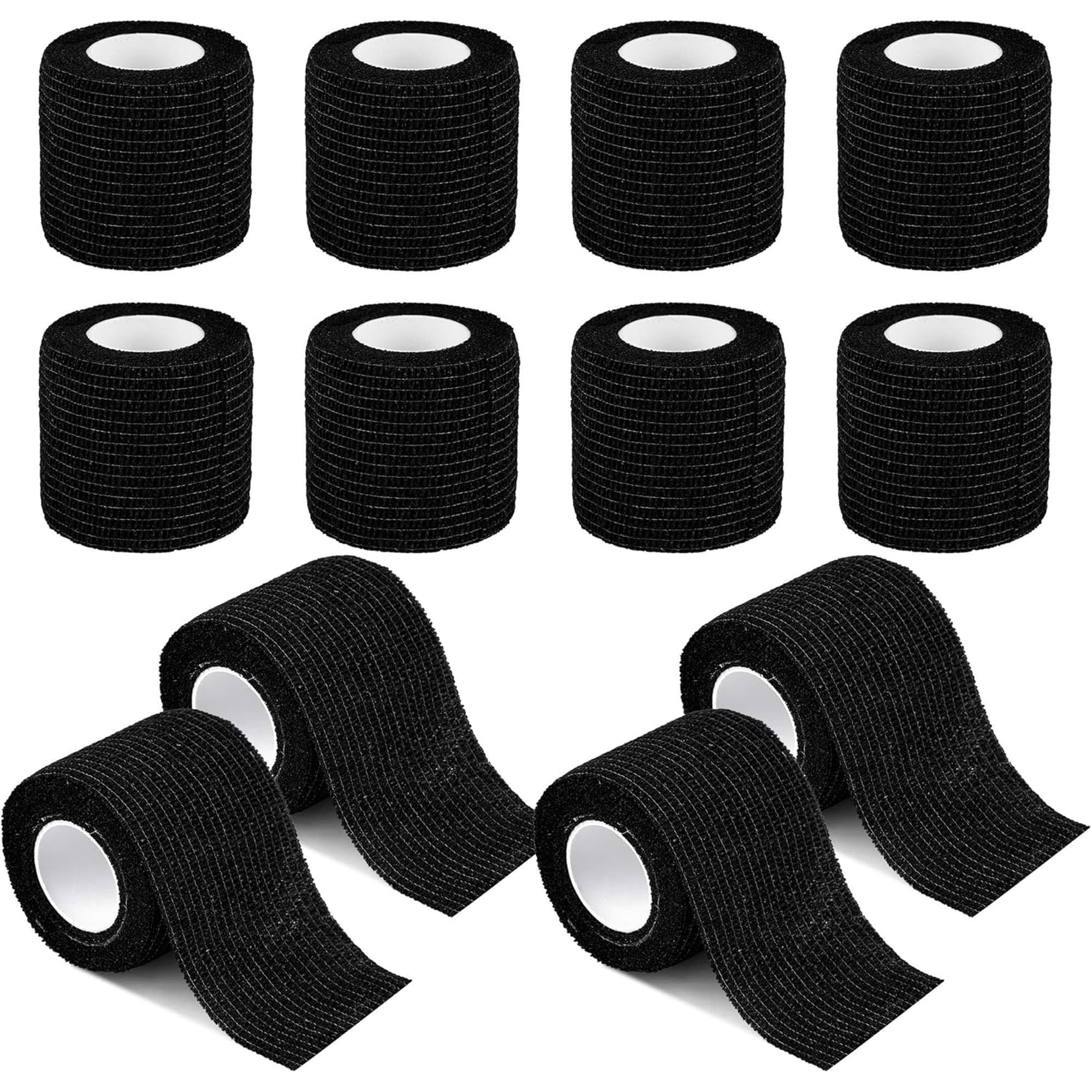 12 Pack Self Adherent Cohesive Wrap Bandages 2 Inches X 5 Yards, First Aid Tape, Elastic Self Adhesive Tape, Athletic, All Sports wrap Tape, Breathable Wound Tape, Bandage Wrap for Wrist