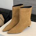 thumbnail image 1 of Eilyken Otoño Invierno puntiagudos botines De Mujer diseñador Vintage Zapatos De tacón bajo fino Botas cortas modernas Zapatos De Mujer, 1 of 4