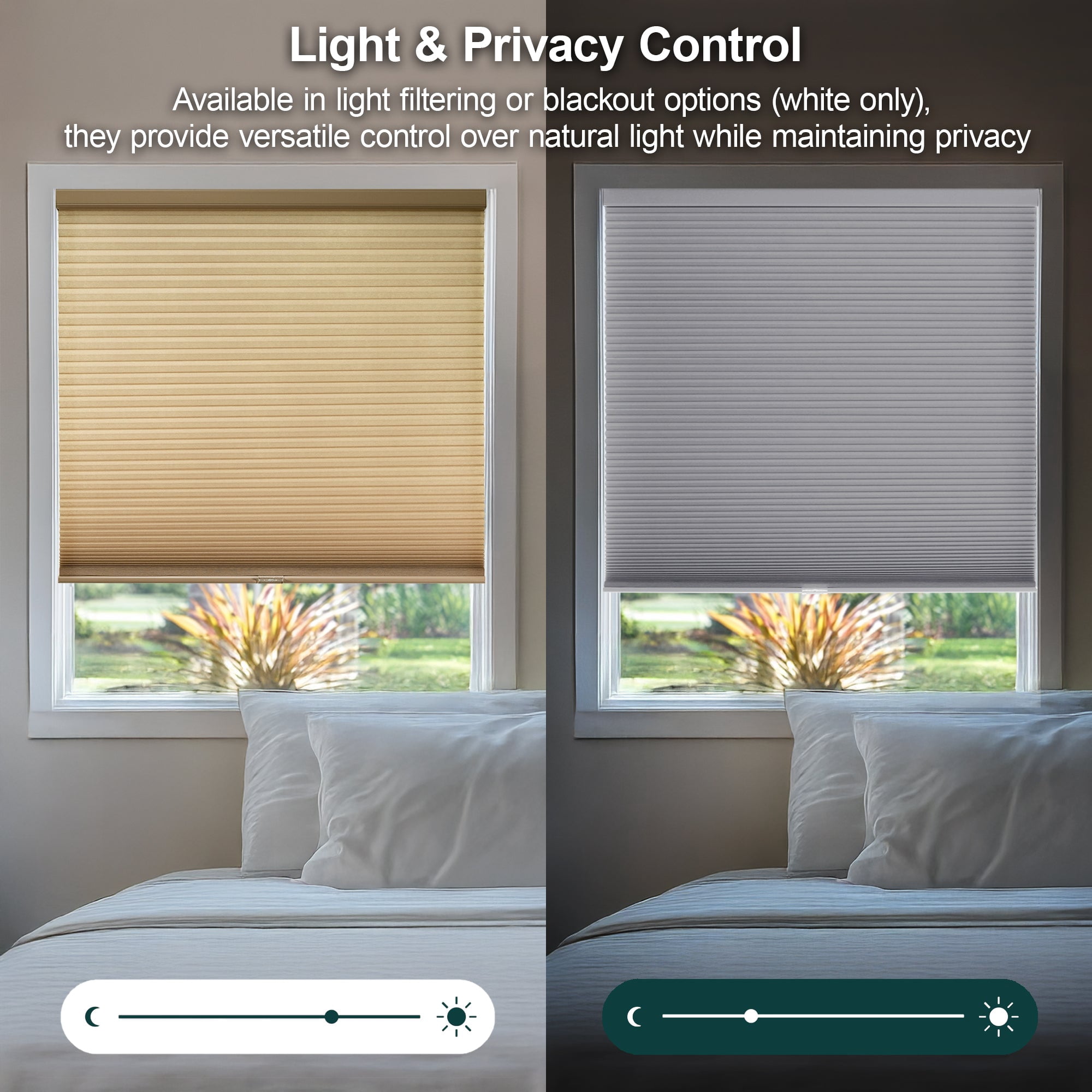 Chicology Light Filtering Cellular Shade, Morning Croissant, 38.25"W x 64"H