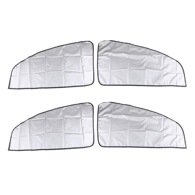 2 Pares de Cortinas de Protección Parasol Fachadas Dobles para Vidrios Oblicuos para Coches
