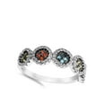 thumbnail image 4 of Women's Multi-color Cubic Zirconia Halo Ring .925 Sterling Silver Band Jewelry Female Male Size 6, 4 of 4