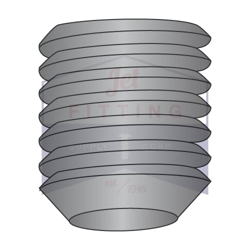 CONE Point Socket SET / GRUB SCREWS #8-32 x 3/4" Black Alloy Steel Qty 10 