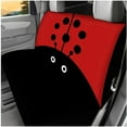 thumbnail image 3 of Yuyamidu Cute Ladybug Car Seat Cover Set of 14 Red Steering Wheel Cover Seat Belt Pads Head Rest Covers Cup Holder Cute Center Console Cover Keychain, 3 of 7