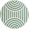 thumbnail image 2 of Unique Loom Whimsy Kids Collection Area Rug - Lines (4' 1" Round Soft Green/Ivory), 2 of 9