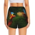 thumbnail image 4 of Xecao's Hybrid Parrot in the Forest for a double-layer running short for women, perfect for gym, tennis, and more, featuring a convenient pocket., 4 of 9