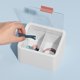 thumbnail image 1 of Caja de almacenamiento de algodón cosmético con tapa y etiqueta a prueba de polvo Caja de almacenamiento de lápiz labial de escritorio con doble compartimento Caja de almacenamiento de Akmoler, 1 of 8