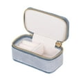 thumbnail image 1 of Caja de almacenamiento de joyas Caja de joyería Estuche de joyería portátil a prueba de polvo Soporte de almacenamiento de joyas para anillos Colgante Azul claro, 1 of 8