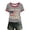 Gray, variant on Women's Patriotic 4th of July 250th Anniversary T-Shirt, Retro Distressed USA Flag Graphic Ringer Shirt, USA 250 Years Celebration Crewneck Summer Apparel