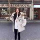 thumbnail image 2 of Parka de plumón para mujer, abrigos de invierno nuevos, acolchados, con cuello de piel, resistentes al viento, gruesos, cálidos, con parches, tendencia informal, chaquetas de plumón para parejas, 2 of 5