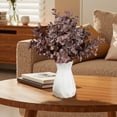 thumbnail image 4 of Burgundy Brown Faux Eucalyptus Stems, 14.96 Inch Artificial Eucalyptus Greenery Picks, Fall‑Tone Fake Eucalyptus Branches, Vase Filler for Harvest Table & Farmhouse Home Decor, 4 of 6