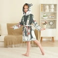 thumbnail image 4 of FORMRS Niños Bathrobe Unisex Hooded Robe Soft Plush Pajamas Sleepwear, Size 7-9T, Snowman Family, 4 of 7