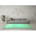 thumbnail image 3 of Ahgly Company Indoor Square Oriental Turquoise Blue Traditional Area Rugs, 4' Square, 3 of 4