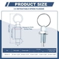 thumbnail image 2 of Uxcell Spring Plunger with Pull Ring, Carbon Steel Pull Ring Indexing Plunger Retractable Spring Manual Plungers for Mould M10x1.5 2, 2 of 7