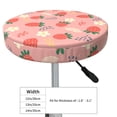 thumbnail image 4 of Gukieu Strawberry Floral Print Round Chair Cover, Dust-proof and Non-slip Bar Chair Protective Cover, Suitable for Bars, Restaurants, Offices-13 inch, 4 of 7
