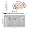 thumbnail image 3 of JIALIOU Nylon Trifold Card Wallet with ID Window Zipper Pocket for Men Women Teen Rugby with Fire, 3 of 7