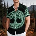 thumbnail image 2 of DGMIOCS Men's Tops Regular Fit Lightweight Daily Shirt Green XXXXL, 2 of 5