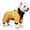 Yellow, variant on Hengshan Dog Winter Snowsuit, Full Coverage 4-Legged Dog Coat, Sherpa Lined Warm Dog Jacket with Back Zipper & Reflective Leash Strap, Water Resistant Cold Weather Pet Apparel for Small Dogs