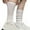 White, variant on Women's Slouch Socks 80s Scrunch Socks Extra Long Slouchy Sock White Soft Comfy Socks Coffee