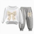 thumbnail image 4 of Toddler Girls Outfits Sets, Warm 2PC Fall and Winter Sweatshirts and Pants Active Wear Clothes Sets for Baby Kids Girls 2T 3T 4T 5T 6T 7T 8T N Size 2-3 Years, 4 of 4