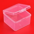 thumbnail image 3 of JNANEEI Small Clear Plastic Beads Storage Container Box with Hinged Lid Used for Small Items Jewelry Hardware 2.56x2.56x1.5in, 3 of 7