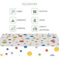 thumbnail image 6 of 60x84 Inch Birthday Rectangular Tablecloth Colourful Polka Dot Table Cloth Washable Durable Table Cover Suitable for Kitchen Kids'' Room Bedroom Baby Shower Party, 6 of 7